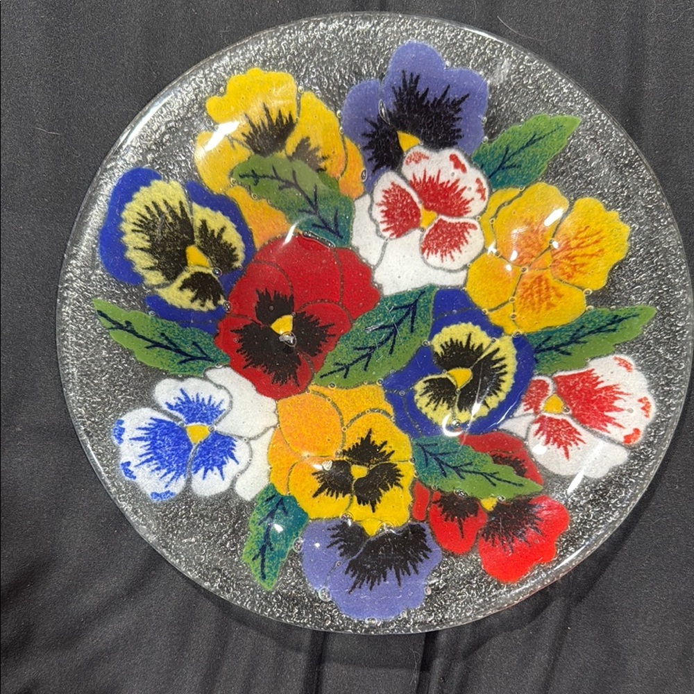 Floral Glass Art bowl